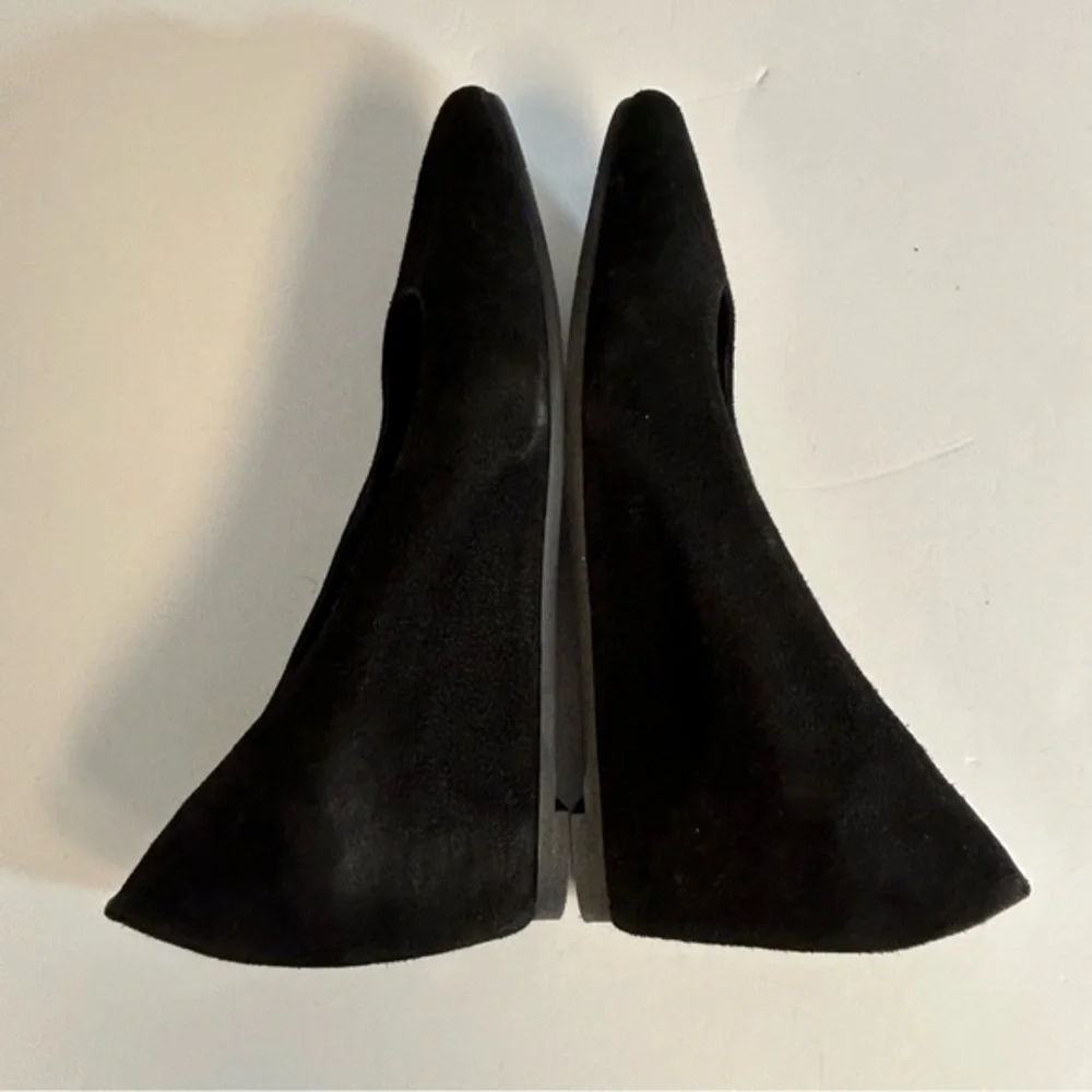 Aquatalia Posie Black Suede‎ Wedge Pumps Size 7